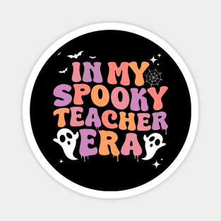 In My Spooky Teacher Era Ghost Halloween Teacher's T-Shirt Magnet